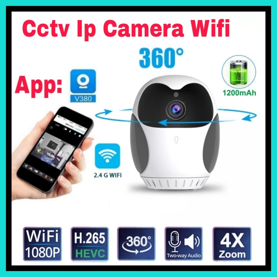 NA - Ip Camera 360 Wifi Infrared Full HD - CCTV Mini Wifi Monitor D1