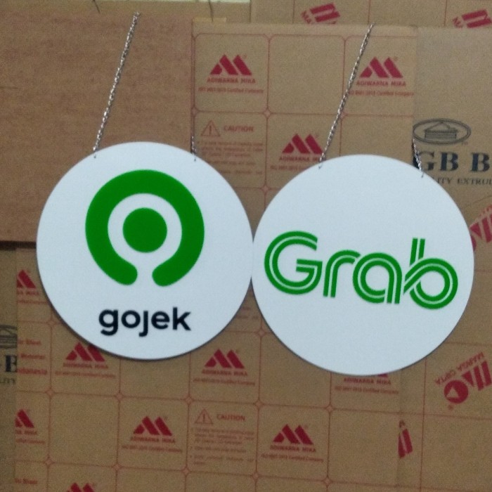 

Sign Board GRAB Acrylic timbul 15/20/30 cm - 15 cm Keren