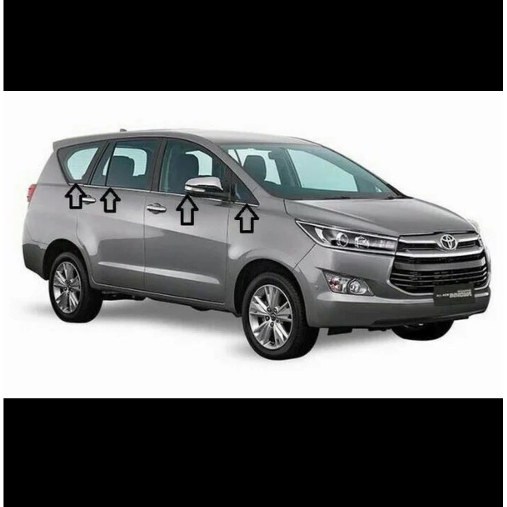 lis list kaca samping PINTU toyota inova innova REBORN 2016 sampai 2022 2017 2018 2019 2020 2021 chrome