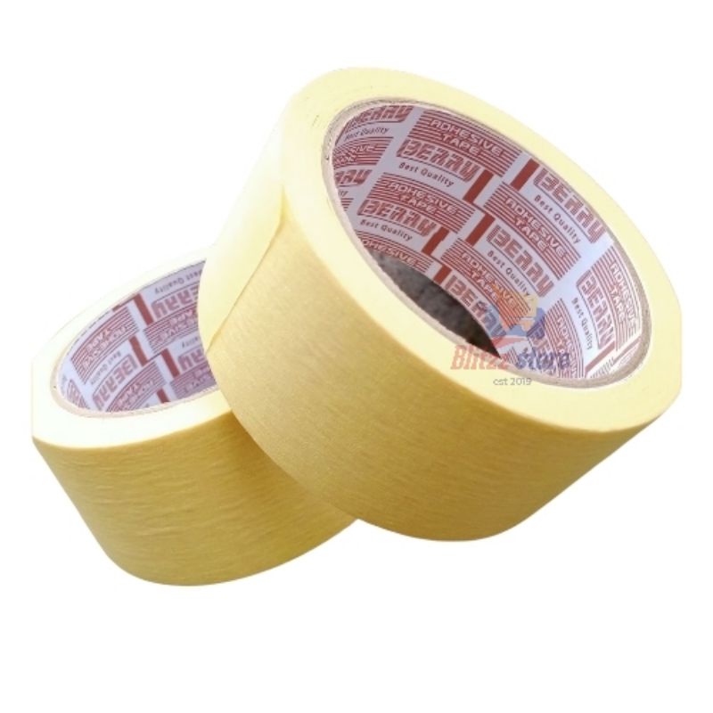 

Isolasi Kertas 2inch / MASKING TAPE BERRY 2 INCH 46mm 25m