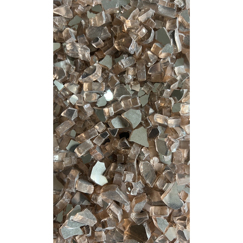 Crystal Stone ROSEGOLD Batu Kristal 20cc glass shards nuggets fairy chips mica flakes geode quartz brazil healing crushed Crystal Chips Hiasan Resin Padat Padatan DIY Craft Dekorasi Manik  Grosir Prakarya Mala