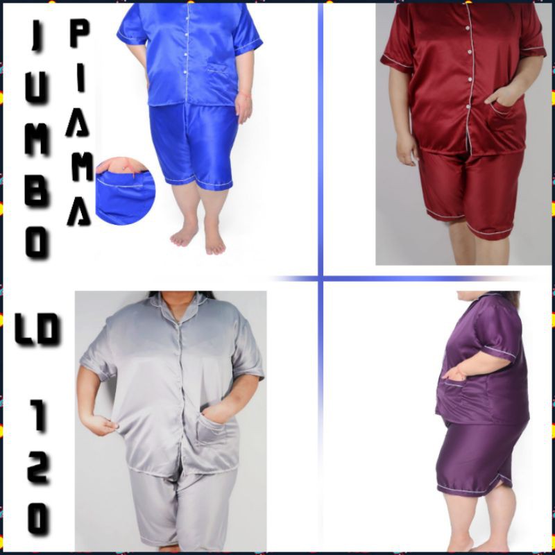 baju tidur JUMBO celana pendek LD 120 setelan piyama pajamas wanita dewasa big size