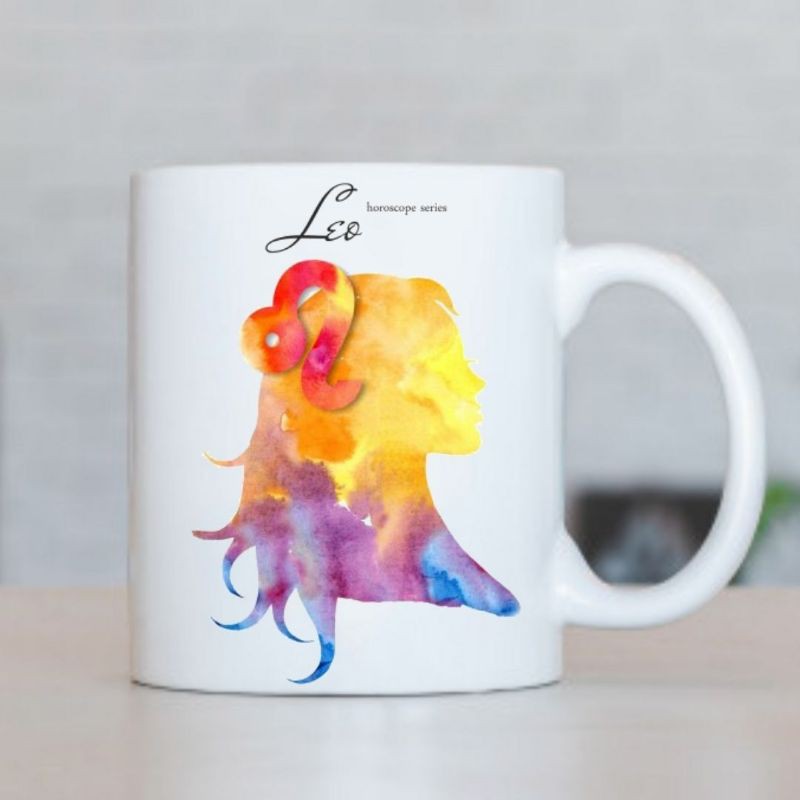 Mug custom ilustrasi BEAUTIFUL ZODIAK LEO