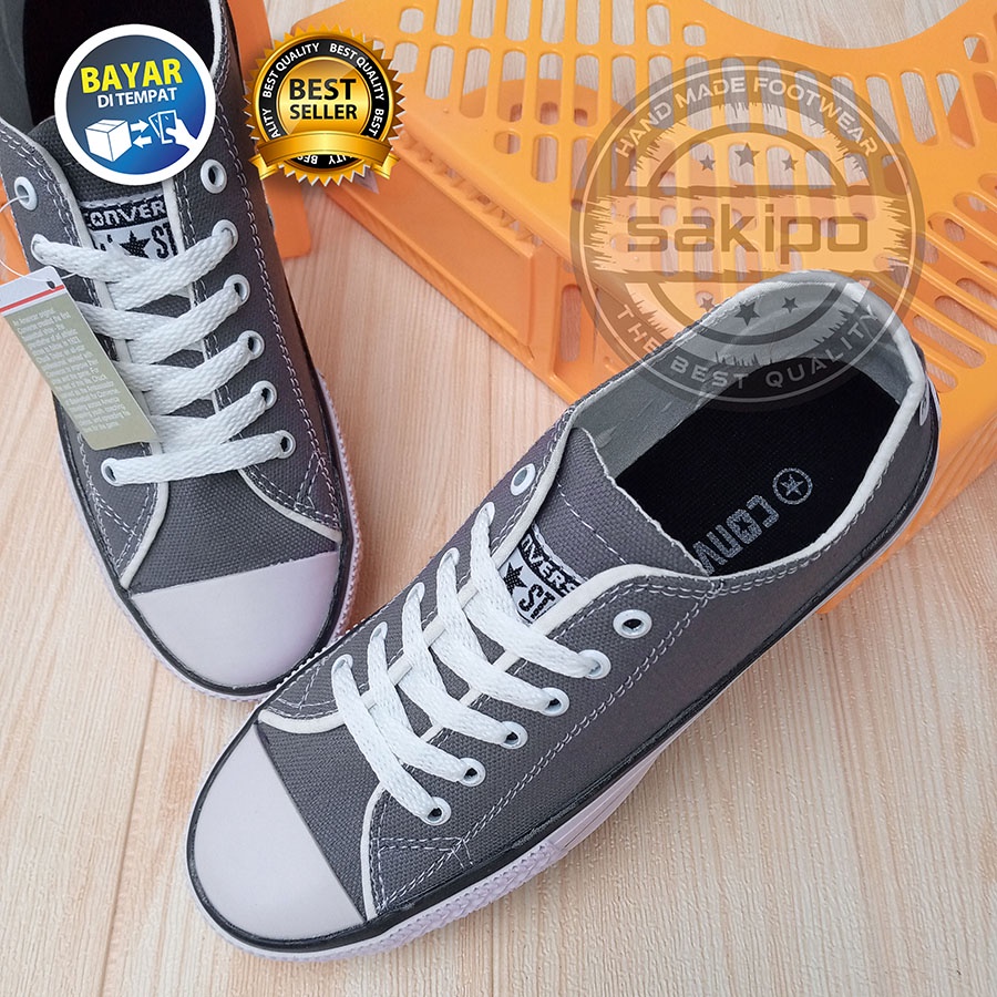 PROMO BACK TO SCHOOL !! SEPATU CONVERSE ALL STAR CHUCK TAYLOR 70S  PRIA WANITA HITAM MARUN ABU / SEPATU SEKOLAH HITAM MURAH / SAKIPO