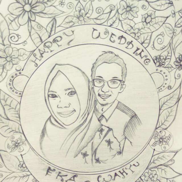 SKETSA PENCIL/ KADO WISUDA/LUKIS/ PACAR