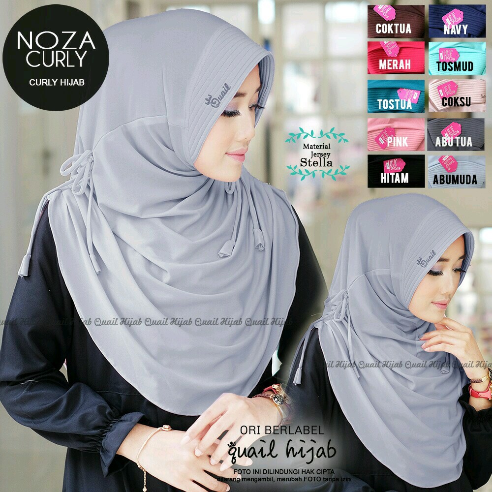 PROMO QUAIL | Noza Hijab | JILBAB KHIMAR SYARI INSTANT BERGO PET ANTEM KERUDUNG by Quail Hijab