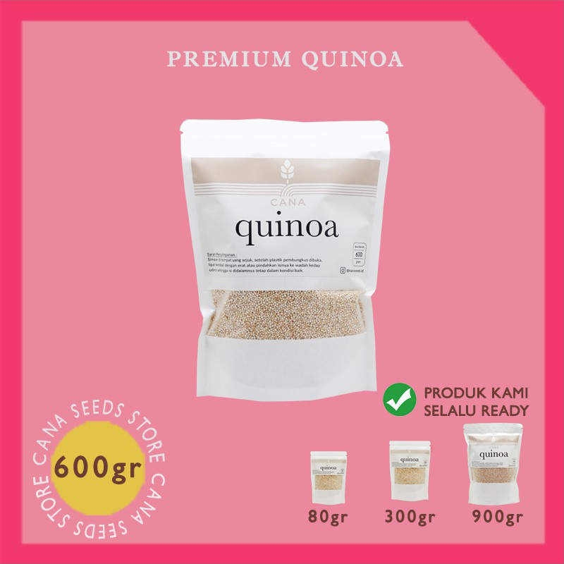 

Organic White 600 Gram Quinoa Putih Kinoa kiloan setengah kilo 500