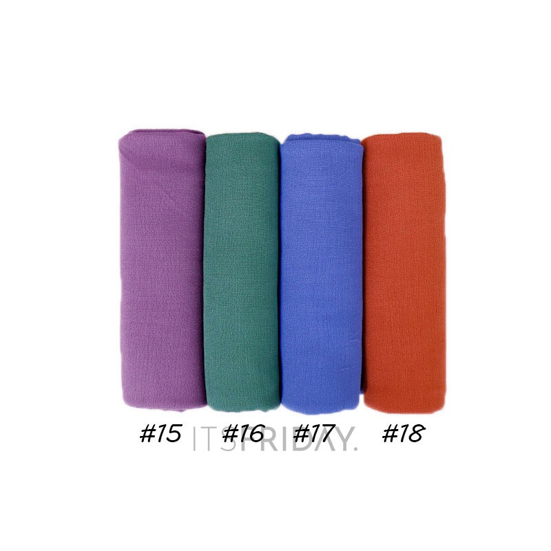 ITSFRIDAY Pashmina Premium Keera / Scarf / Syal / Shawl / Pasmina / Hijab Import Polos Plain Texture