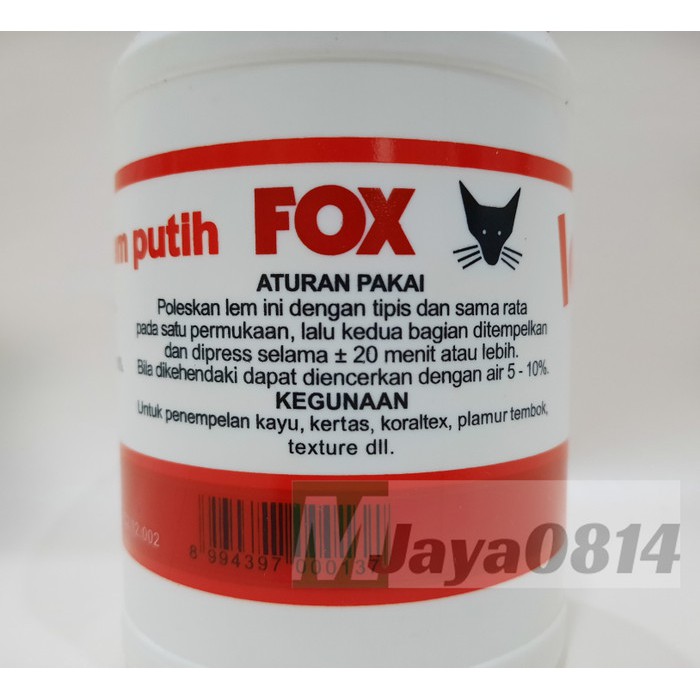 

Lem Fox Putih PVAC Botol 500gr.