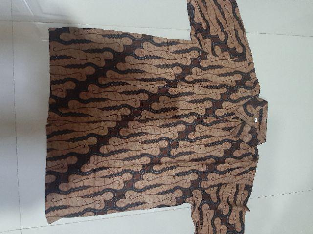 Kemeja Batik Pria Lengan Pendek Size M L Xl Xxl Bswart Batik Hrb026 Kenongo Hem Panjang Padi