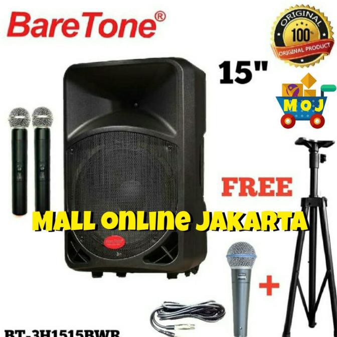 Speaker aktif portable baretone 15 inch bluetooth meeting wireless