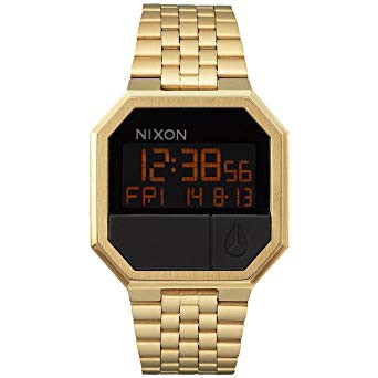 Nixon A158502 - Digital - Re Run Gold Black Digit - Jam Tangan Pria