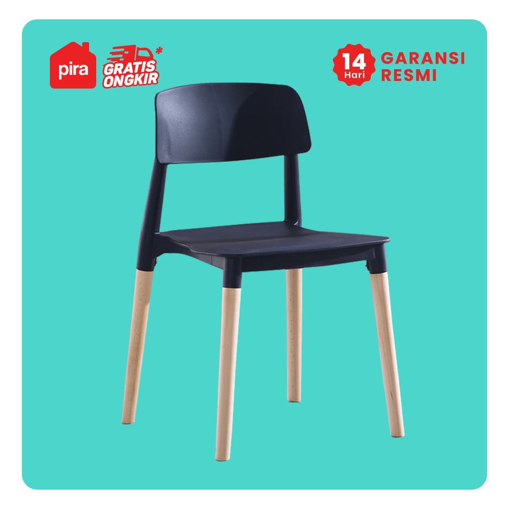 Pira -  Ethan DC Kursi Makan / Kursi Belajar /  Kursi Teras / Kursi Santai / Kursi Cafe-Black