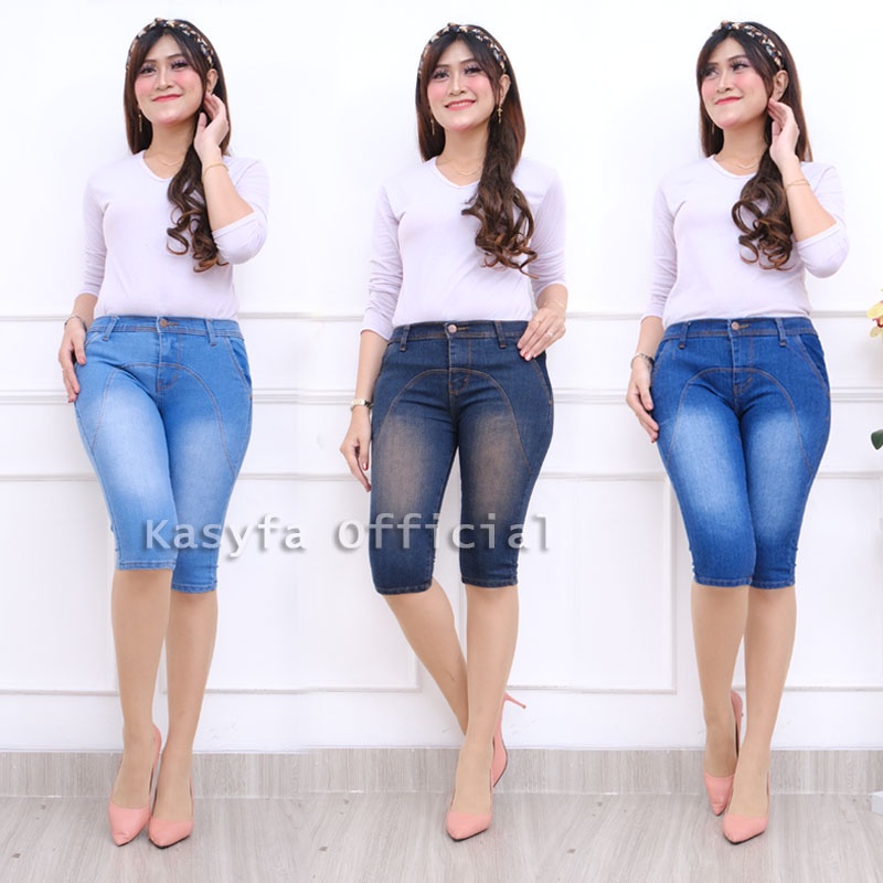 POPPY CELANA JEANS PENDEK 7/8 WANITA