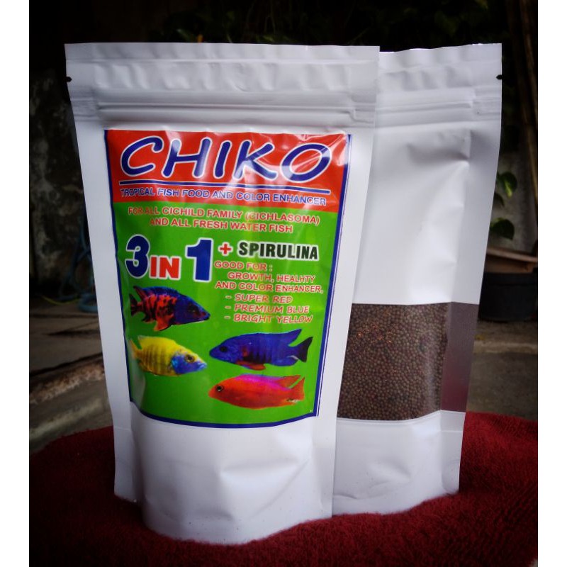 Jual Chiko color enhancer 3in1 + Spirulina 100gr / Pakan ikan hias ...