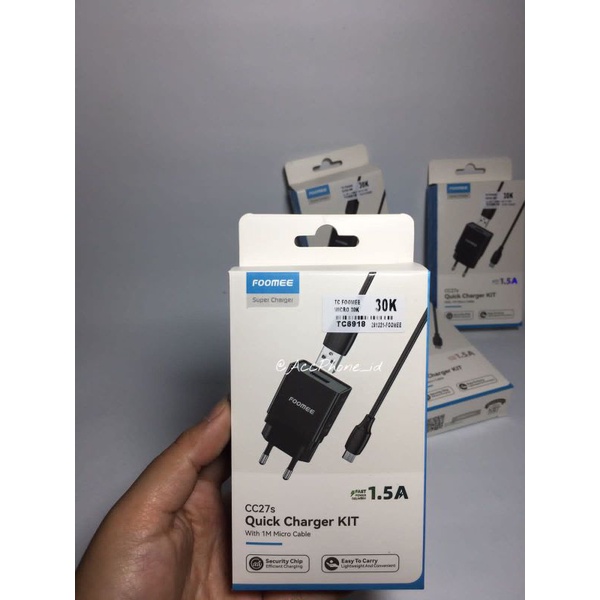 Travel Charger casan set Micro USB 5V 1.5A FOOMEE CC27s