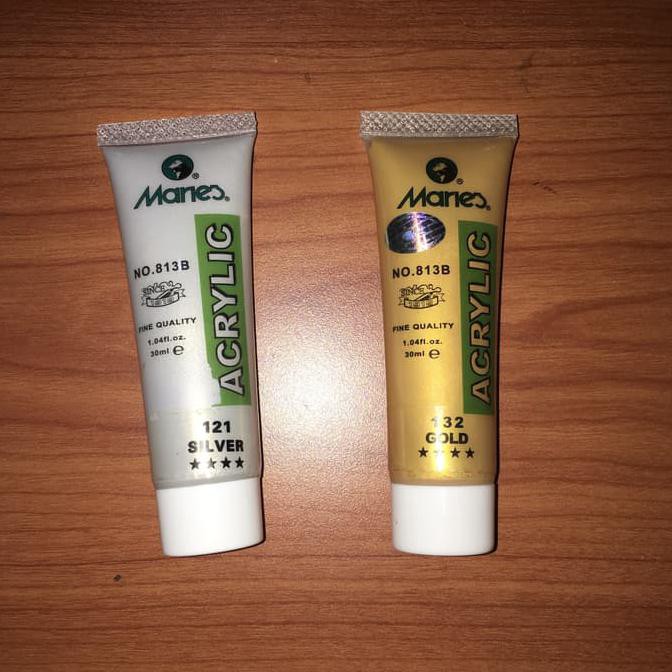

HOT SALE Maries Acrylic Paint GOLD and SILVER 30ml / Cat Maries Akrilik 30ml - SILVER