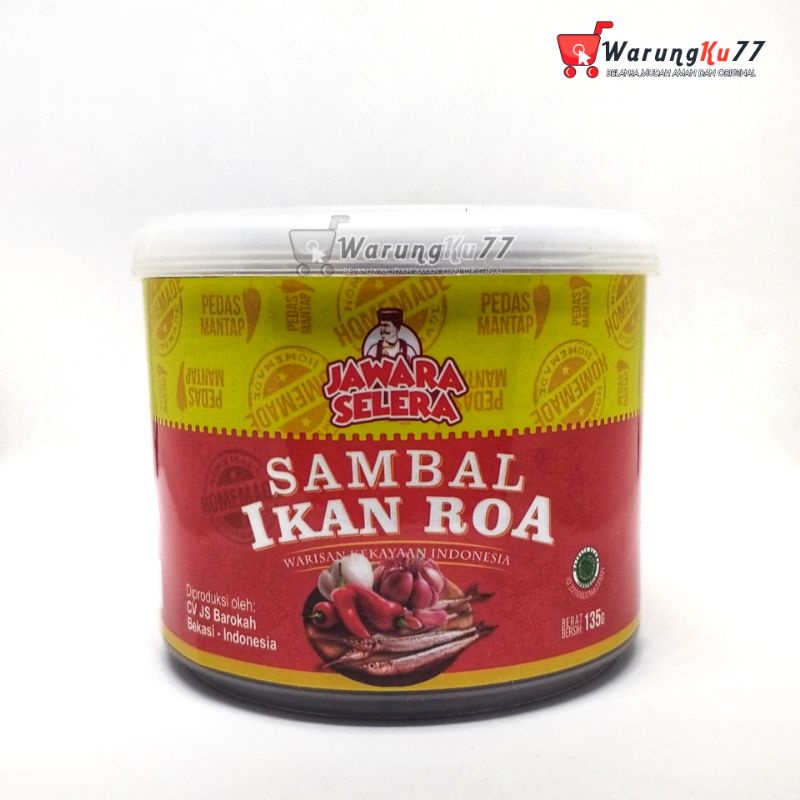 

[PROMO]Sambal Ikan Roa [135 gr] JS Jawara Selera Pedas Gurih Paling Enak 100% Original