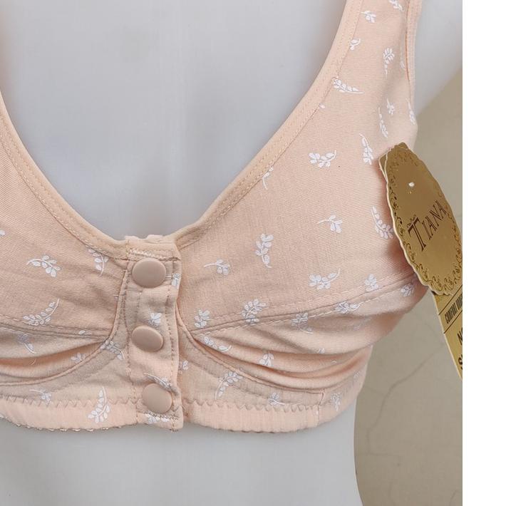 ▼ BH Kancing 3 Depan Tiana 36-44 / BH Tanpa Kawat Tanpa Busa Olahraga ❋