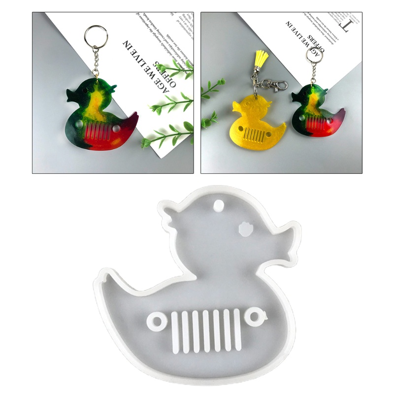 SIY  Diy Duck Keychains DIY Epoxy Craft Necklace Keychain Jewelry Mold Gift Craft