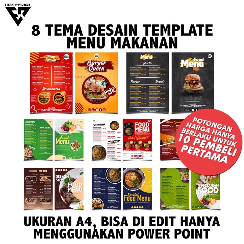 

DESAIN TEMPLATE MENU MAKANAN UNTUK WARUNG MAKAN | CAFE | RESTAURANT DI EDIT MENGGUNAKAN POWER POINT
