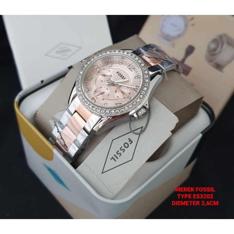 JAM TANGAN WANITA FO-SSIL ES-3202 | ES3202 SERIES STAINLESS STEEL