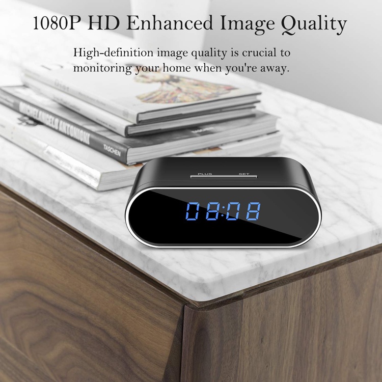 Ip Camera Wireless CCTV WIFI Desk Clock HD 1080P - Kamera Tersembunyi Model Jam Meja Resolusi 4K