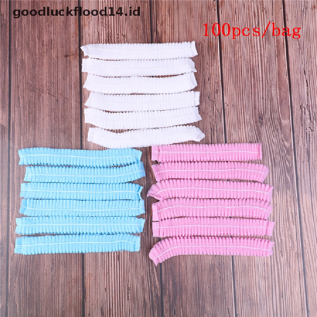 [OOID] 100pcs Microblading Permanent Makeup Disposable Cap Hairnet Catering Stretch Hat ID