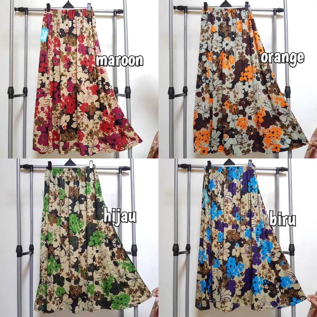 [Ada Saku] Maxi Skirt Motif / Rok Panjang HYGET Wanita Dewasa