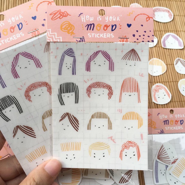 

Sticker handmade lucu / sticker planner lucu MOOD by mentol art