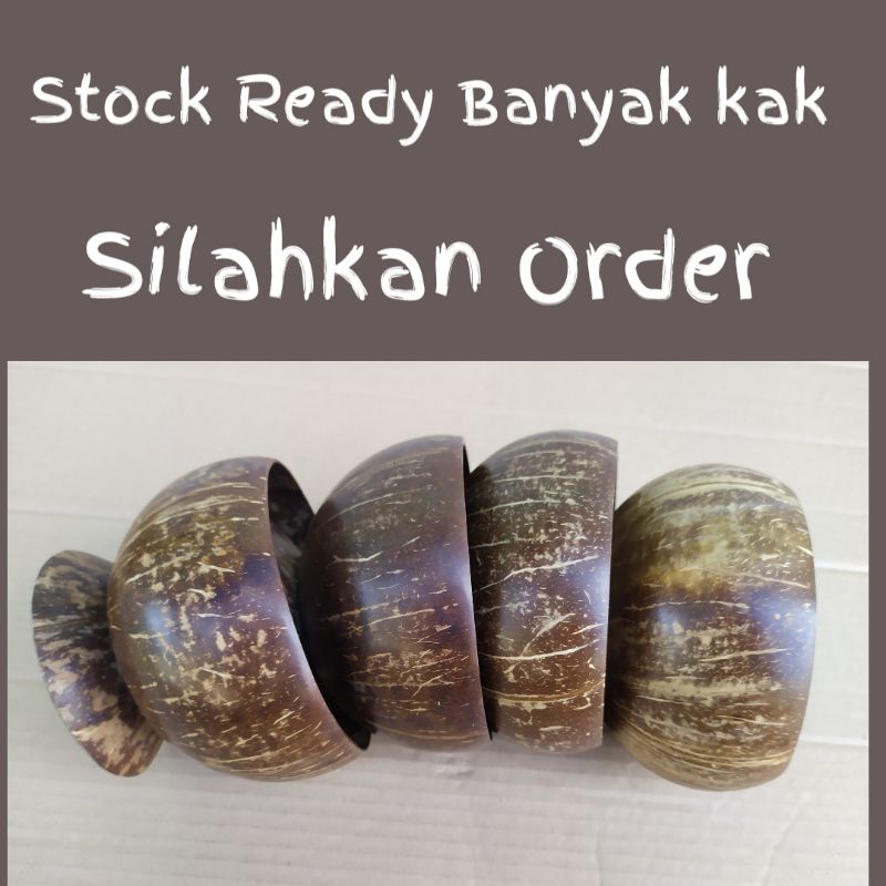 Mangkok Batok Kelapa Unik - Mangkuk Kayu Tempurung Kelapa - Wooden Coconut Shell Bowl