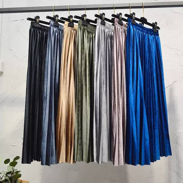 ROK PLISKET VELVET PREMIUM IMPORT BANGKOK ROK VELVET IMPORT ROK VELVET PLISKET