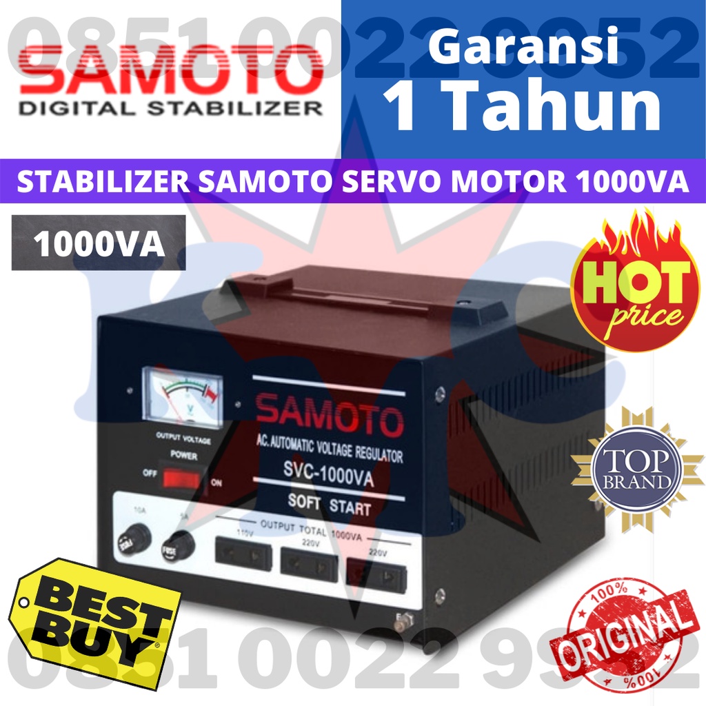 STABILIZER SAMOTO SERVO MOTOR 1000 VA