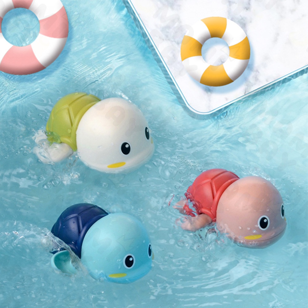 Mamibayi Mainan bayi turtle mainan mandi bayi jarum jam bath toys