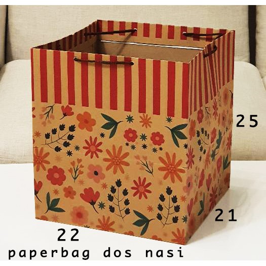 

paperbag dus nasi paper bag dos kotak kue tas kertas BATIK bento kraft samson goodie bag souvenir