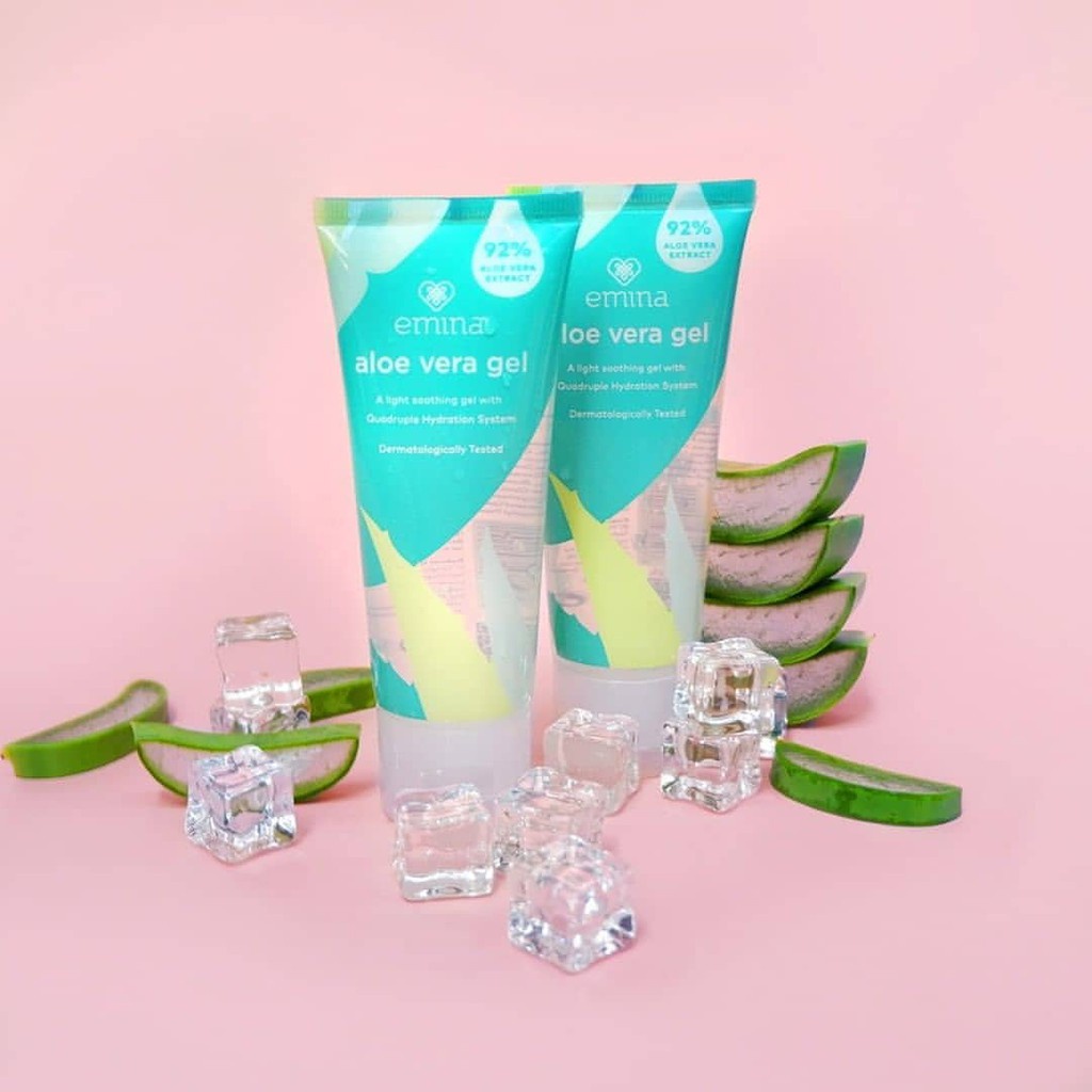 EMINA Aloe Vera Series Gel &amp; Face Mist 60mL emina lidah buaya gel pelembab spray wajah (VC)