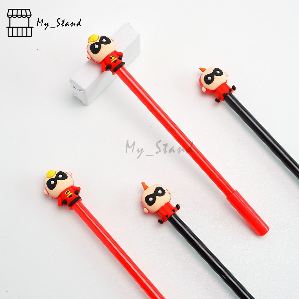 

4 pcs Pena Baby The Incredibles Bolpen Pen Pulpen Gelpen Karakter Incredible
