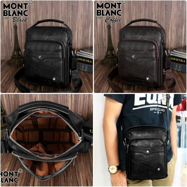 Tas Selempang Pria Semi Ori Bahan Kulit Impor Murah Warna Coklat dan Hitam Grosir Murah Tas Batam