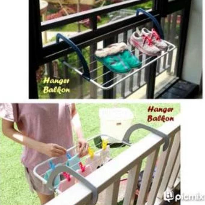 Jual Hanger Balkon Apartemen / Rumah ( Tempat Jemuran Serbaguna Pakaian ...