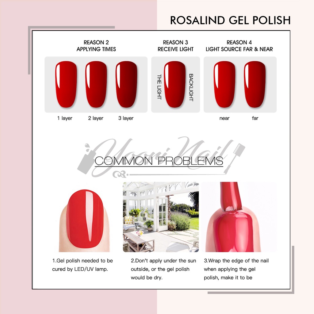 Mini Rosalind R2000 series gel polish 7ml neon glitter kutek gel nail art