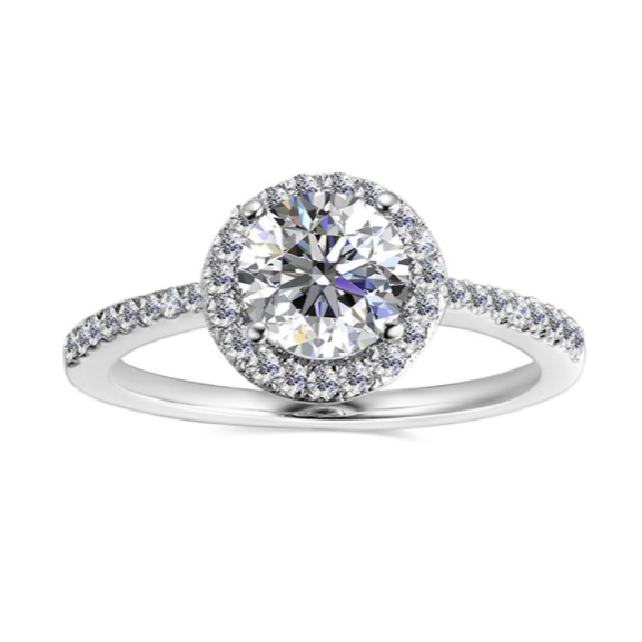 [GRA DIAMOND SERTIFIKAT] Berlian Moissanite Mon Elaine Ring- Cincin 1 carat berlian Moissanite Diamo