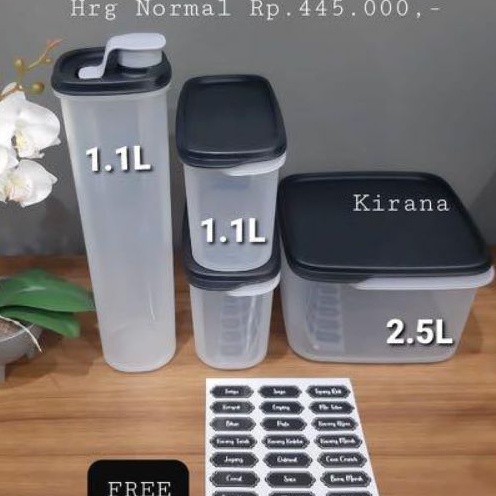 wadah bumbu urban kitchen set tuperware  (4 pcs)
