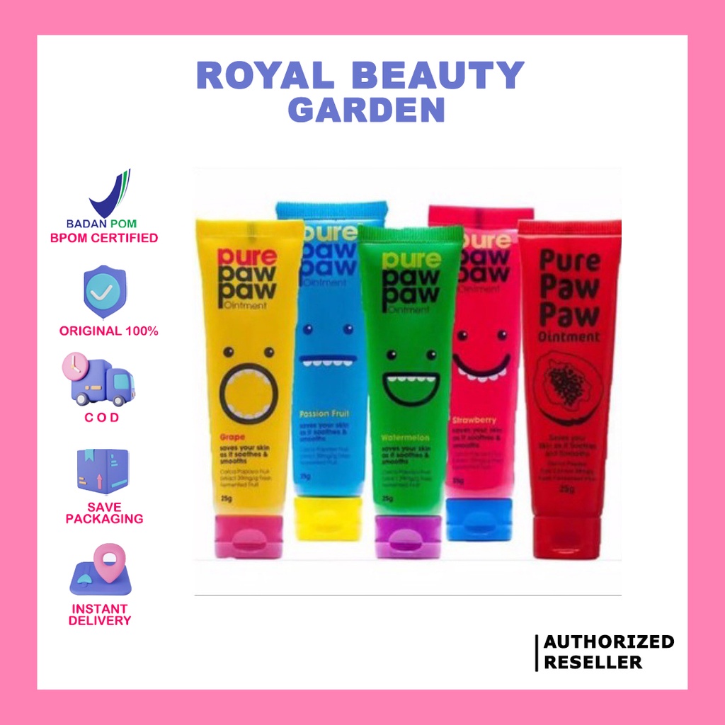[BPOM] PURE PAW PAW - Pure PawPaw Ointment/Original Strawberry Grape Watermelon Passion Fruit