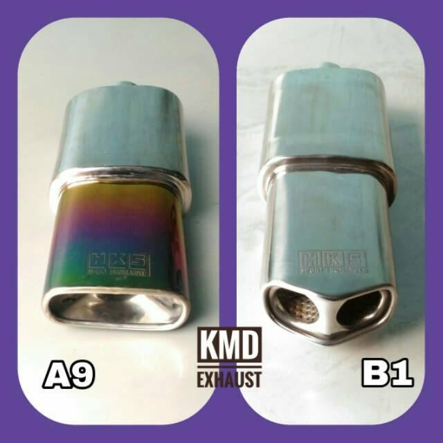 Knalpot mobil racing vitara swift splash estilo esteem corona galant sunny -HKS kotak rainbow mini