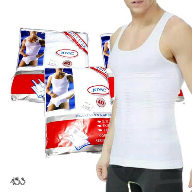 Kaos dalam Singlet Pria Cowok Dewasa Remaja Jovac Ukuran 32 34 36 38 40 42 Putih - Termurah Murah