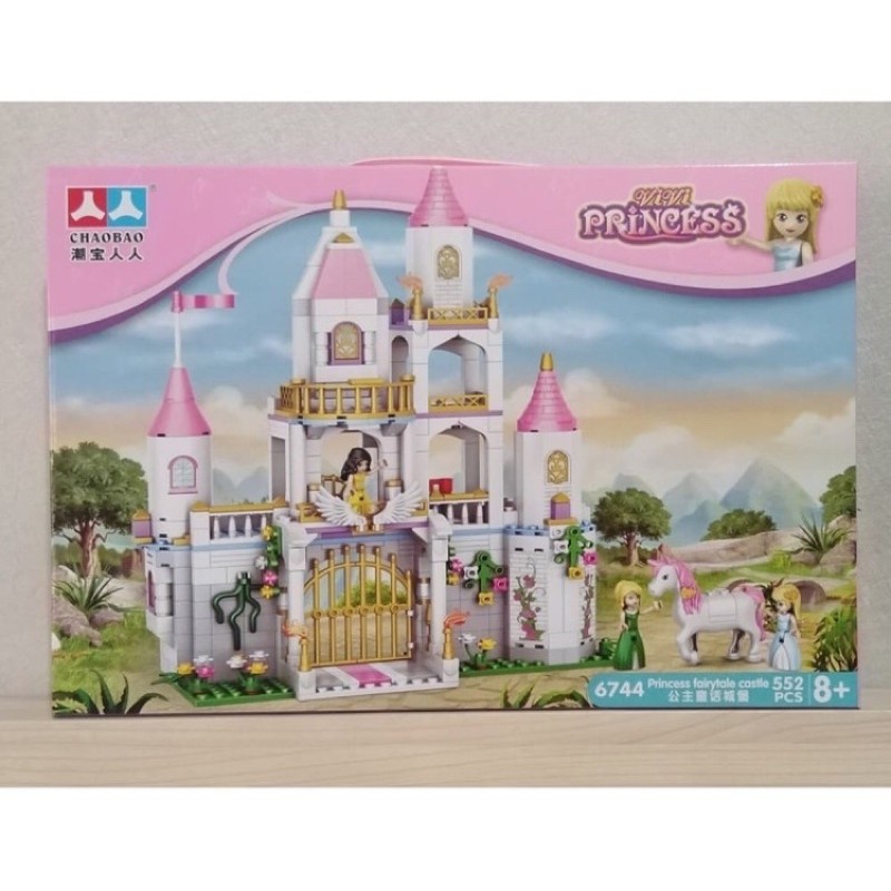 Mainan Building Blocks Princess Fairytale 552 Pcs (royal carriage - Rose Castle) Komplit