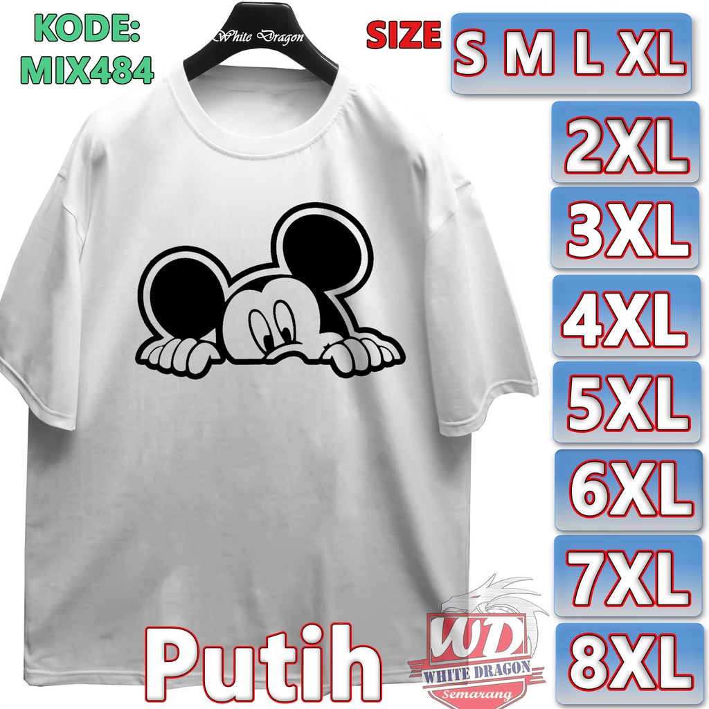 KAOS Mickey Mouse L XL XXL 2XL 3XL 4XL 5XL 6XL 7XL 8XL BIG SIZE JUMBO MIX483