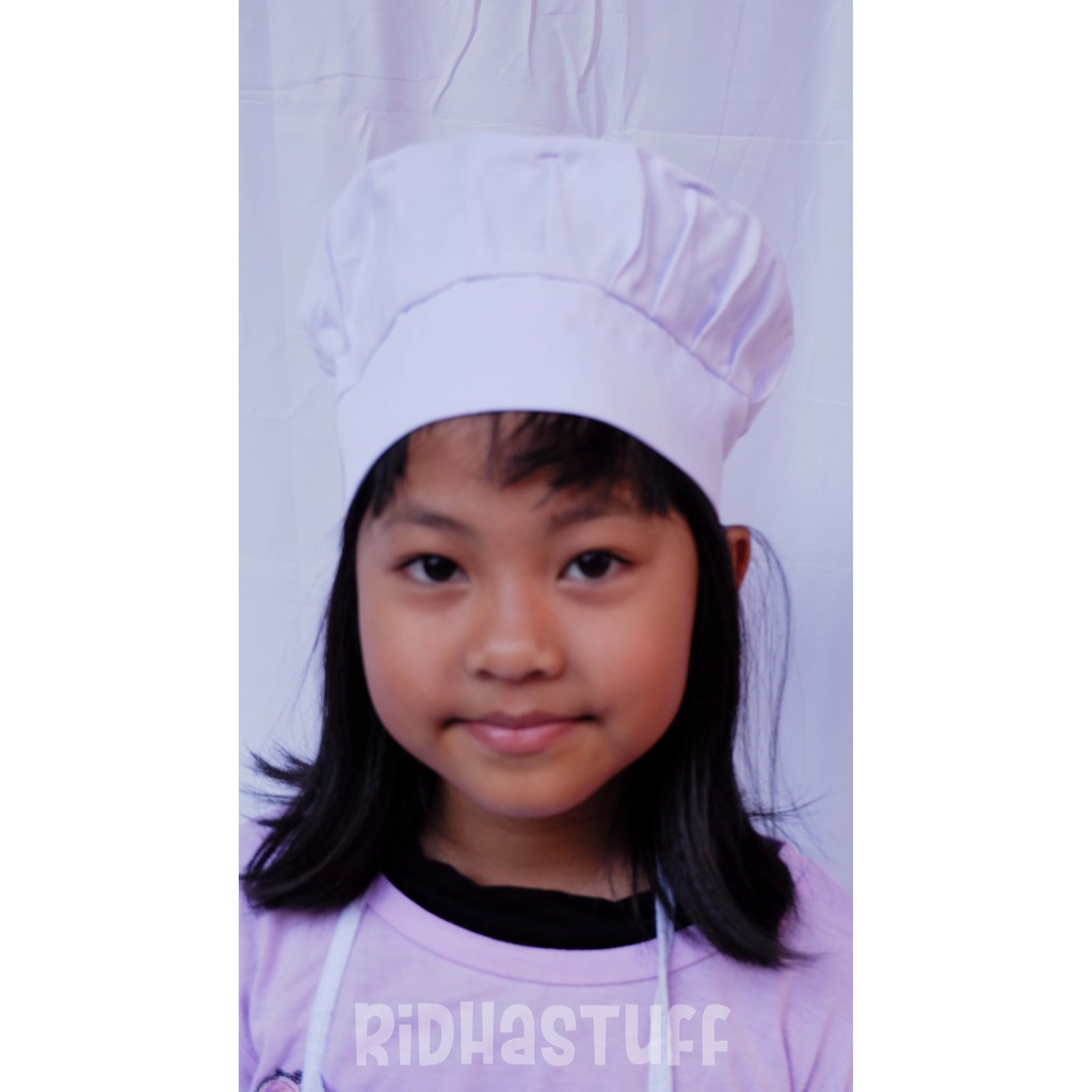 Topi Chef topi koki cosplay anak putih