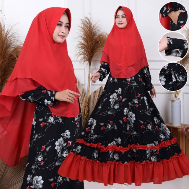 GAMIS SYAR'I ASDF MONALISA SET HIJAB CERUTY