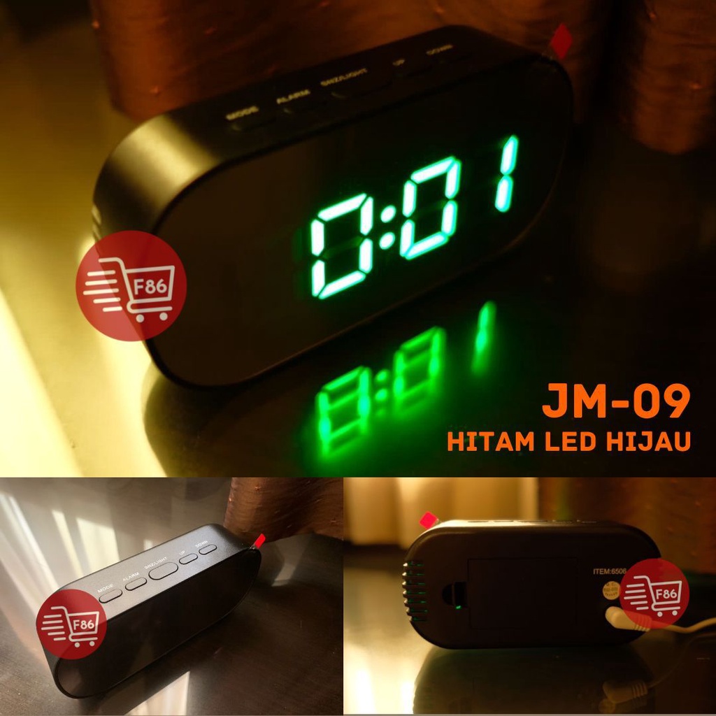 DT-6506 Jam Meja Digital Alarm Clock Mirror / Digital Smart Alarm Mirror Clock